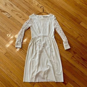Lace-Sleeved Vintage Dress